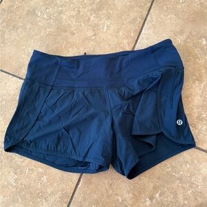 Lululemon Athletica blue/green Run Times Shorts